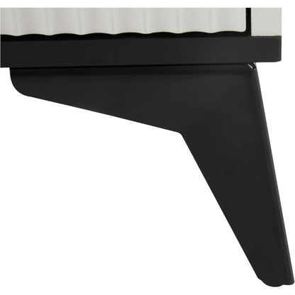 Schmaler Schuhschrank mit Klappen & Schublade – Weiß