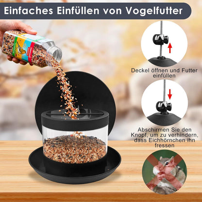 Metall-Vogelfutterstation – 360° Futterzugang & wetterfest