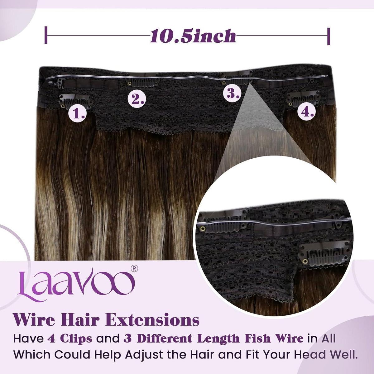 Echthaar Flip-in Extensions Braun Ombre 45cm
