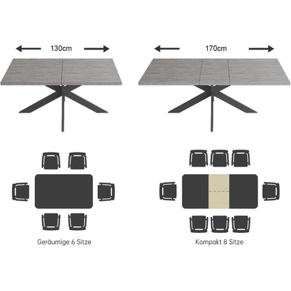 Ausziehbarer Esstisch mit 4 Stühlen – Modernes Esszimmer Set
