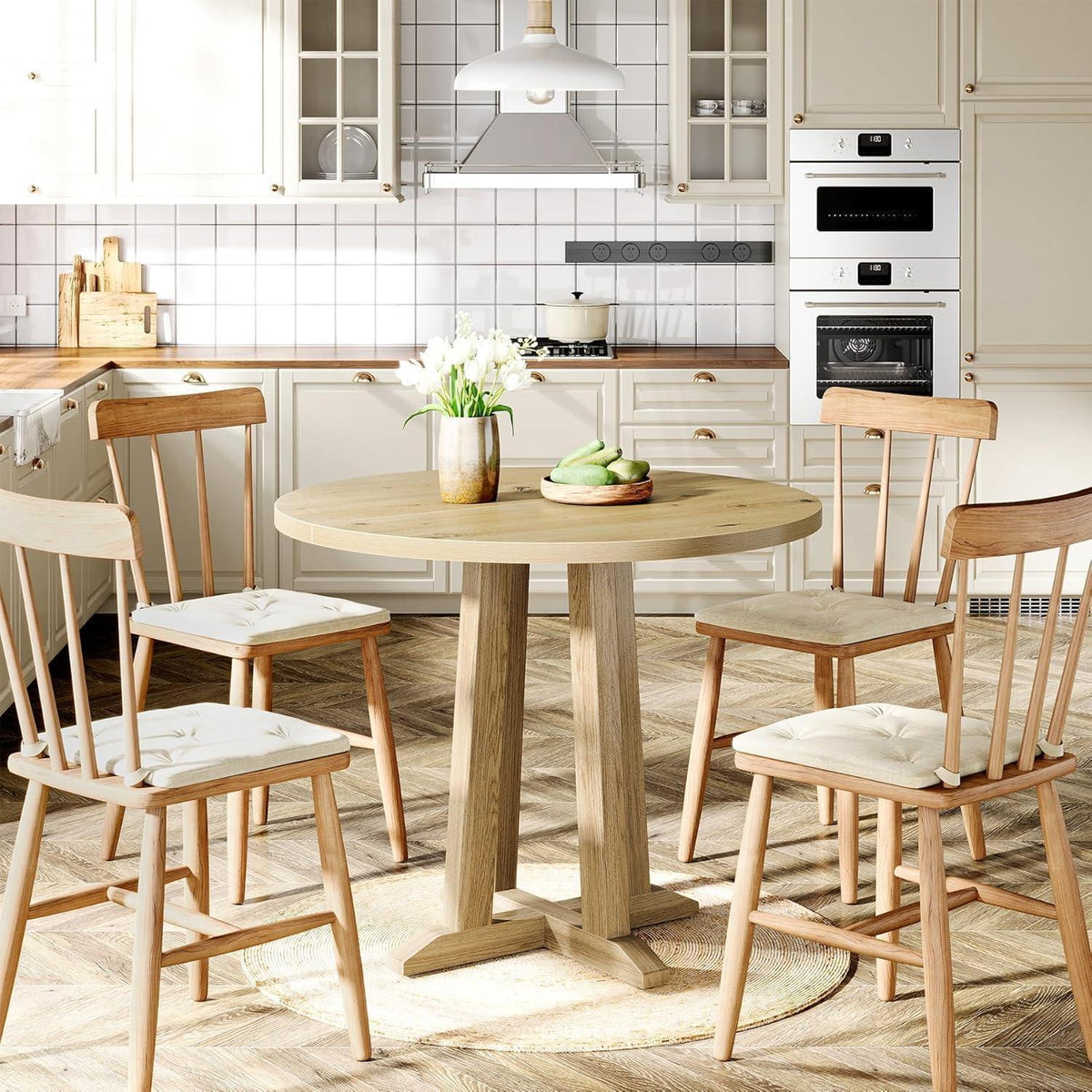 Runder Esstisch Holz 80cm – Perfekt für 2-4 Personen