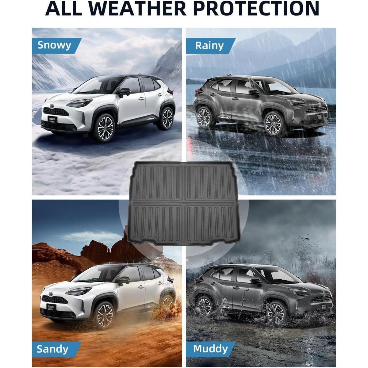 Kofferraummatte Toyota Yaris Cross Hybrid 2021-2026, TPE Schutzwanne