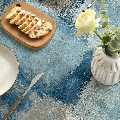 Marineblaue Tischdecke 100x100 cm – Abwaschbar & Modern