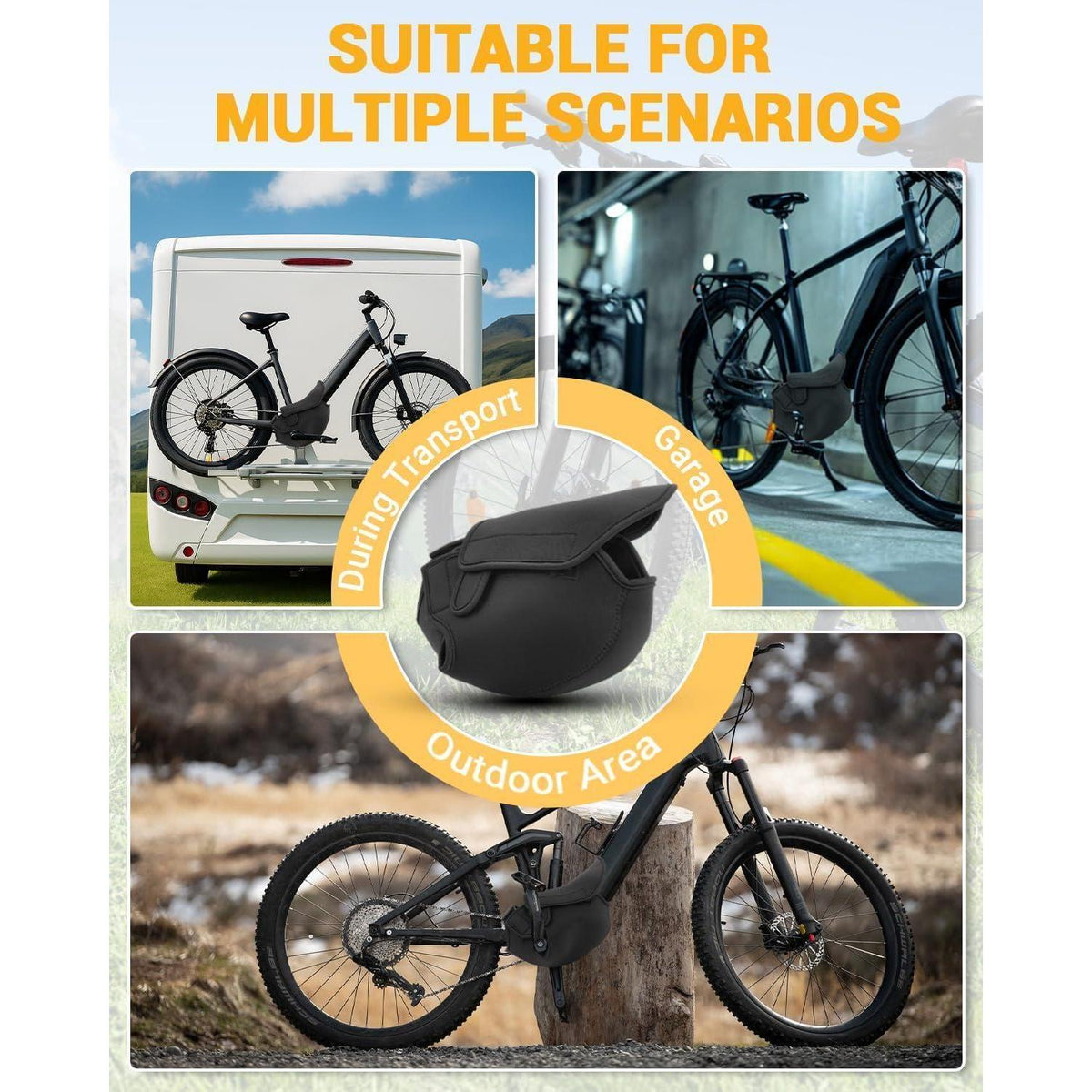E-Bike Motorschutzhülle wasserdicht – Neopren Abdeckung Mittelmotor