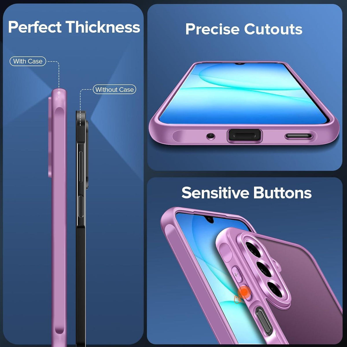 Schutzhülle mit Panzerglas für Samsung Galaxy A17 4G/5G Rosa