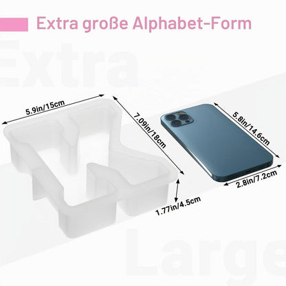 Silikon Form Buchstabe Groß (K) – Epoxidharz Gießform 7 Zoll DIY