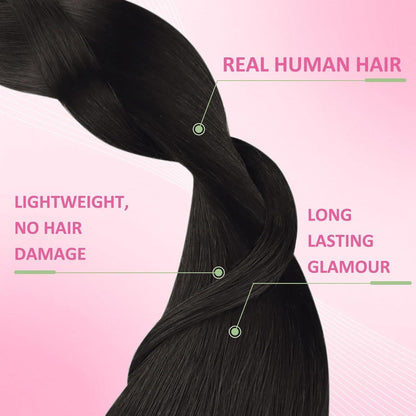 Echthaar Tape Extensions Braun 45cm - Remy Haarverlängerung