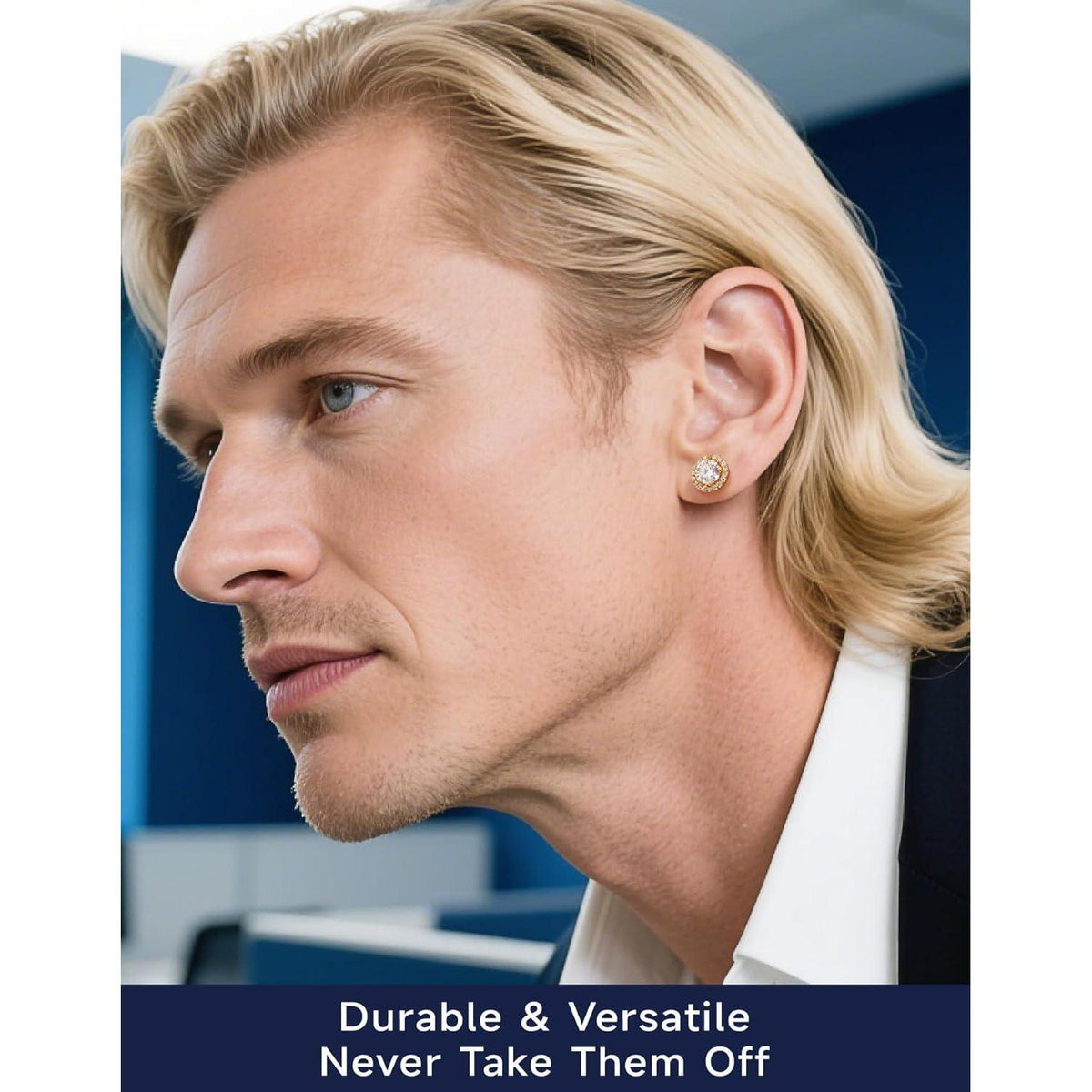 Goldene Moissanit Ohrstecker 585 - Funkelndes Damen Geschenk