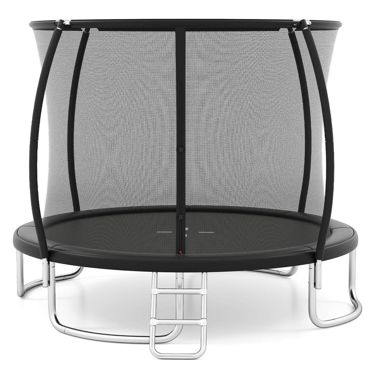 GYMAX Gartentrampolin 305cm mit Sicherheitsnetz & Leiter