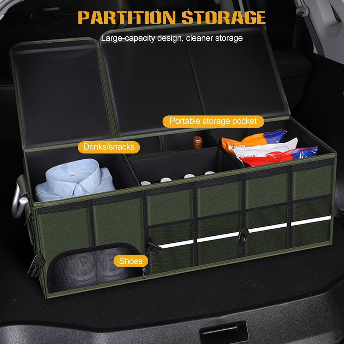 Kofferraum Organizer XL Grau – Faltbar & Wasserdicht