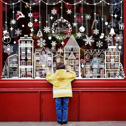 Weihnachts Fensterbilder selbstklebend – 5 Blatt Winterdeko