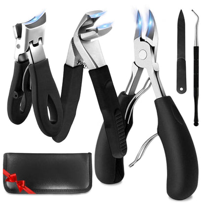Profi Nagelknipser Set 5-teilig Edelstahl für dicke & eingewachsene Nägel