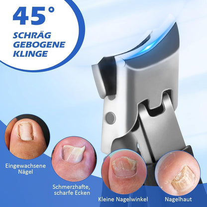 Profi Nagelknipser Set 5-teilig Edelstahl für dicke & eingewachsene Nägel