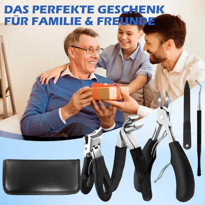 Profi Nagelknipser Set 5-teilig Edelstahl für dicke & eingewachsene Nägel