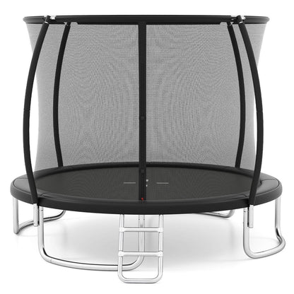GYMAX Gartentrampolin 366cm mit Sicherheitsnetz & Leiter