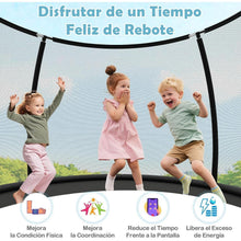 GYMAX Gartentrampolin 366cm mit Sicherheitsnetz & Leiter