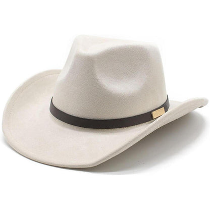 Cowboyhut Damen Herren - Westernhut mit Seildeko in Lederoptik