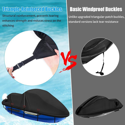 Jet Ski Abdeckung 3-Sitzer, 900D, Wasserdicht, Schwarz XL