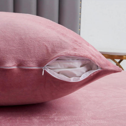 Flauschige Winterbettwäsche 220x240 Rosa – Warm & Kuschelig