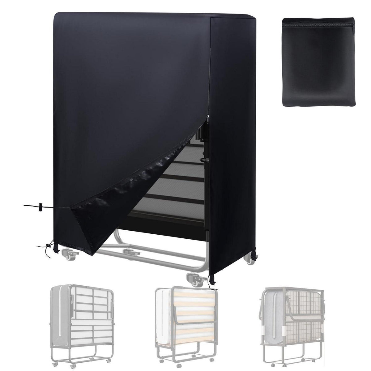 Klappbett Schutzhülle Staubdicht mit Schnallen & Kordelzug
