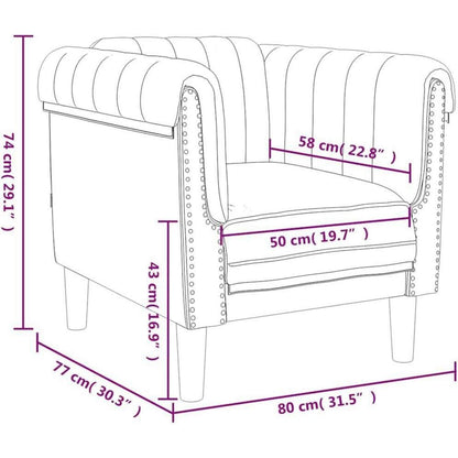 Creme Samt Sessel – Moderner Bodencouch für Wohnzimmer & Schlafzimmer