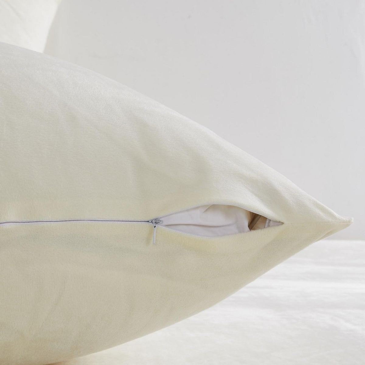 Flauschige Winterbettwäsche 200x220 Beige Creme 3-teilig
