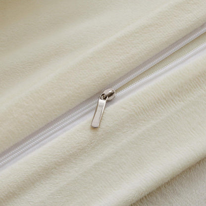 Flauschige Winterbettwäsche 135x200 cm, Beige Creme 4-teilig