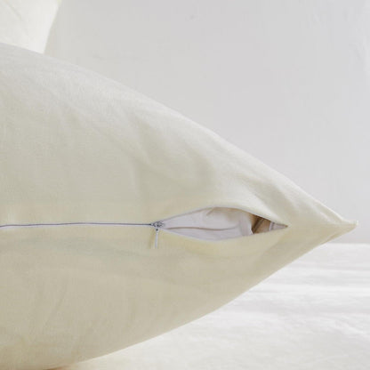 Flauschige Winterbettwäsche 135x200 cm, Beige Creme 4-teilig