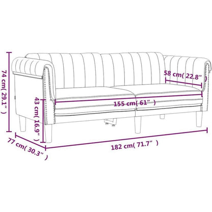 2-Sitzer Sofa Dunkelgrau Samt – Bequemer Lesesessel mit Holzbeinen