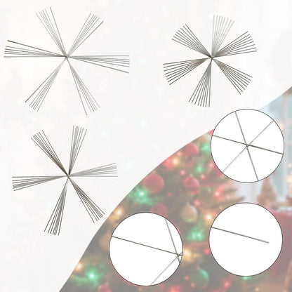 Drahtsterne Set Weihnachten – 24/36 Schneeflocken Perlensterne DIY