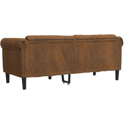 2-Sitzer Sofa Braun Kunstleder – Gemütlicher Sessel für Wohnzimmer