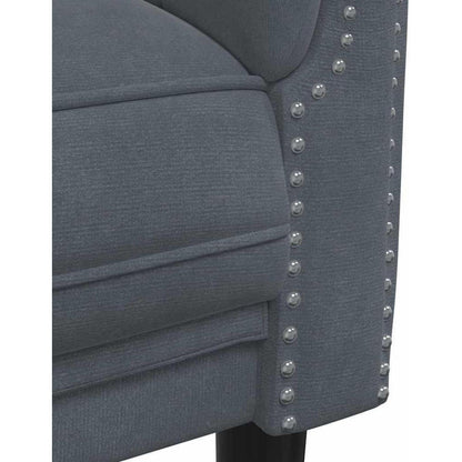 3-Sitzer Sofa Dunkelgrau Samt Modern mit Kissen
