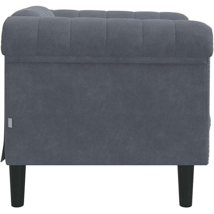 Dunkelgrauer Samt Sessel – Wohnzimmer Sofa Einzelsofa