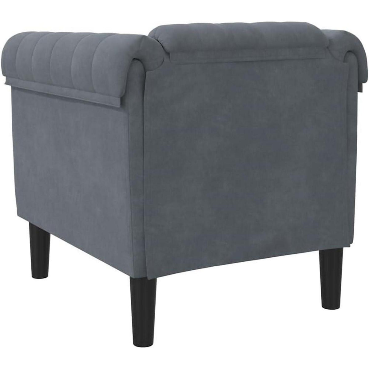 Dunkelgrauer Samt Sessel – Wohnzimmer Sofa Einzelsofa