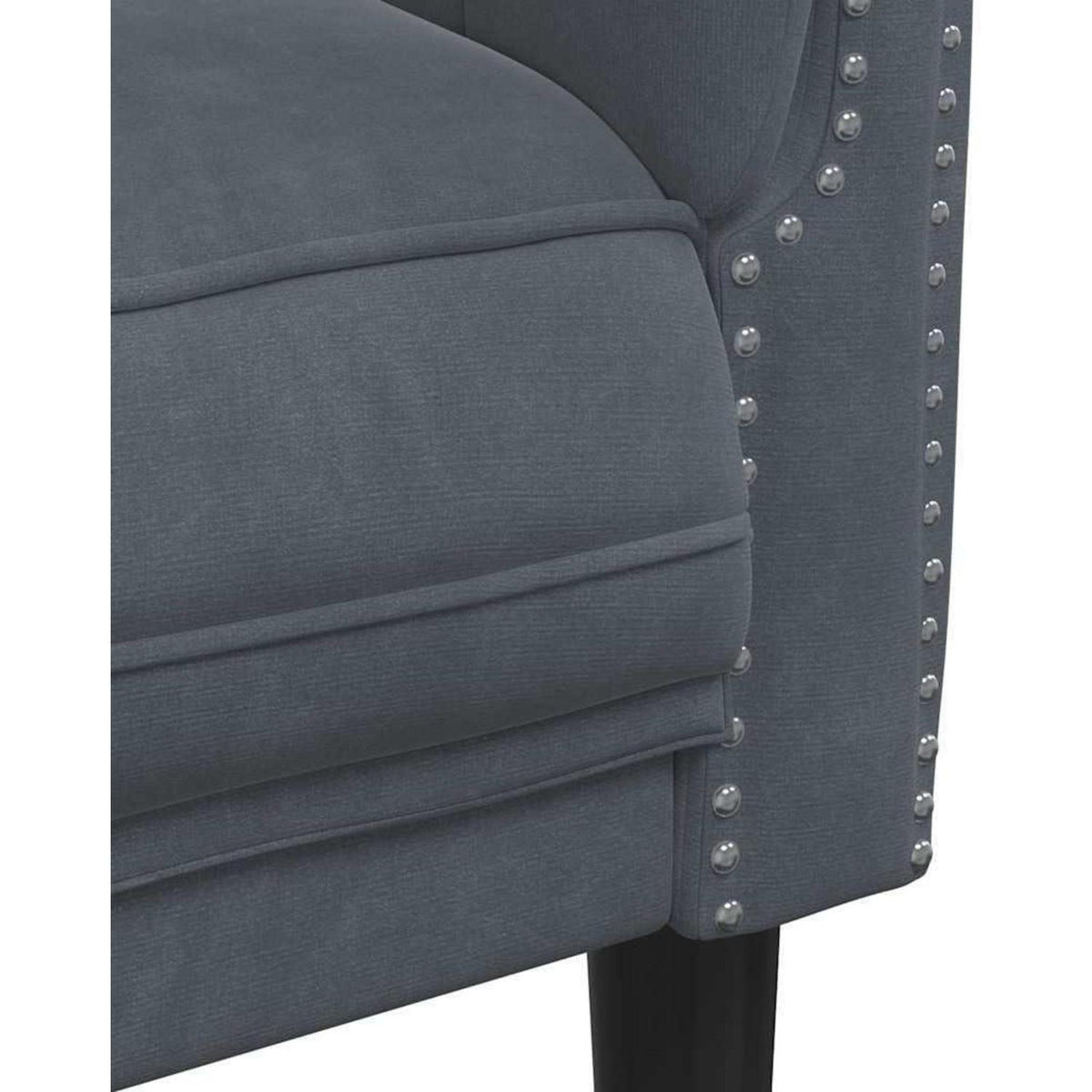 Dunkelgrauer Samt Sessel – Wohnzimmer Sofa Einzelsofa