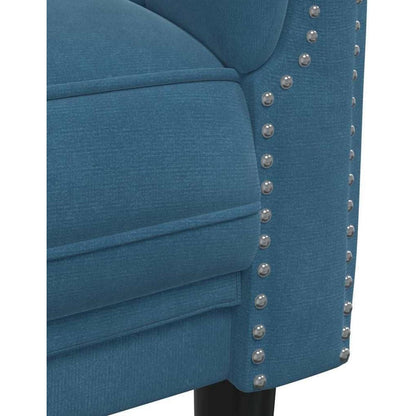 3-Sitzer Sofa Blau Samt – Schlafsofa mit Memory Schaum