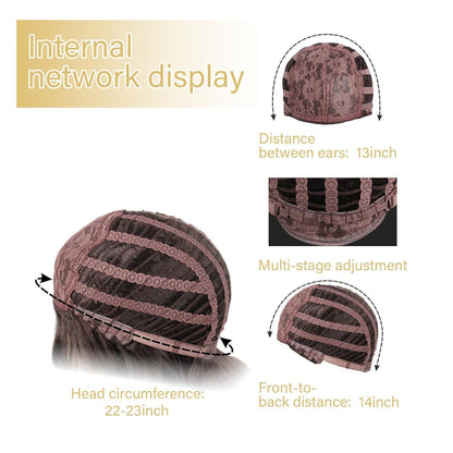 Lange Blonde Ombre Wellenperücke 26 Zoll – Synthetisch & Hitzebeständig