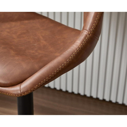 360° Drehbarer Barhocker 4er Set, Höhenverstellbar Braun