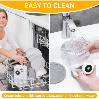 Eisbehälter für Ninja Creami Swirl 2er-Set 480ml mit Deckel