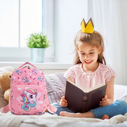 Einhorn Kinderrucksack personalisierbar – Kawaii Schulrucksack Mädchen