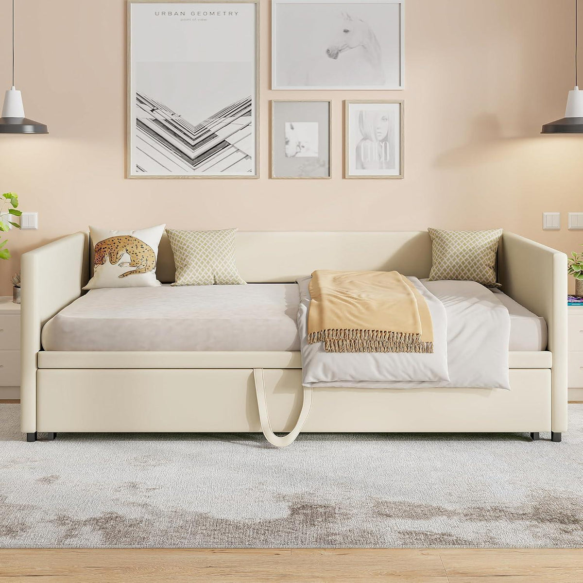 Ausziehbett 90x200/180x200 cm – Samt Schlafsofa mit Lattenrost