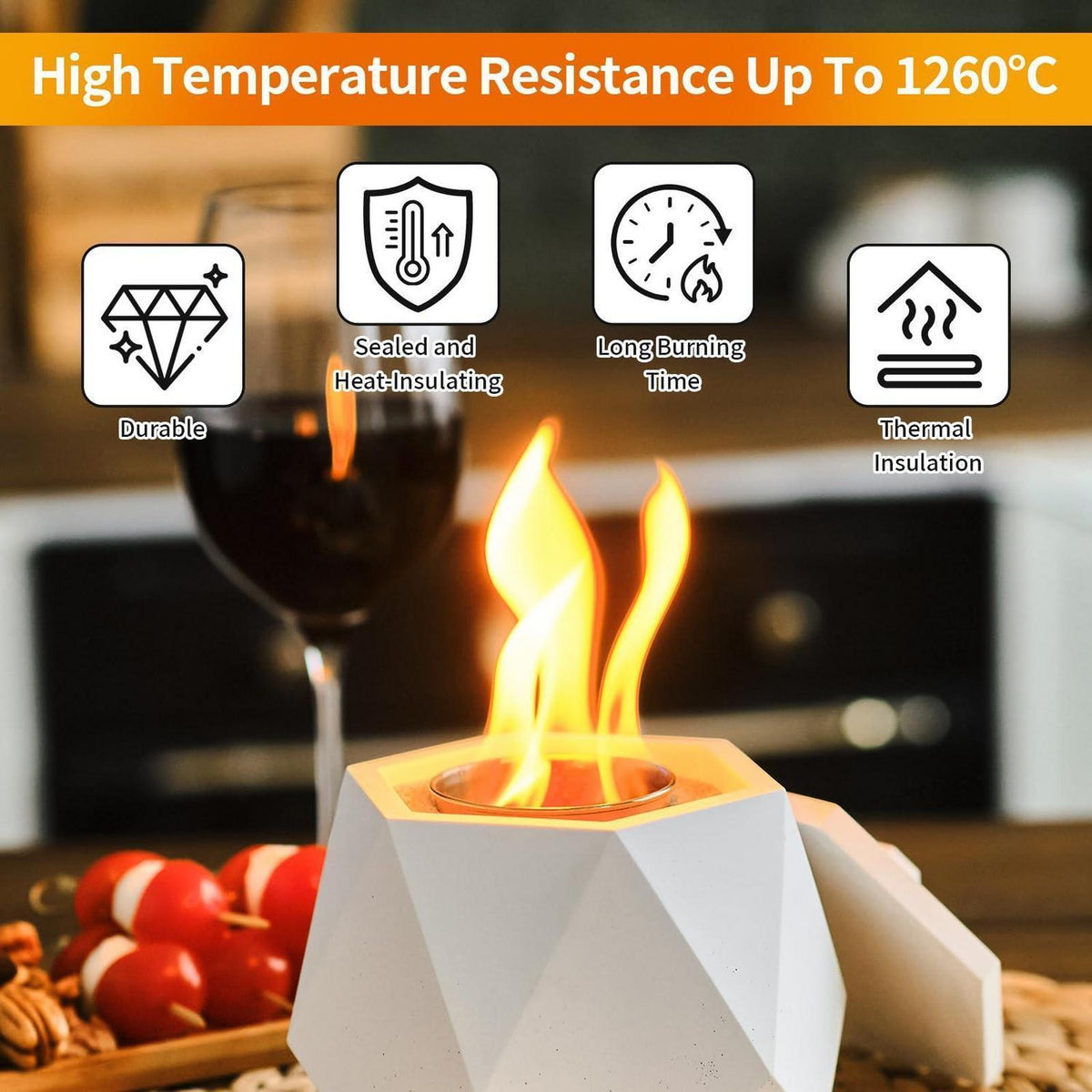 Keramikwolle für Bioethanol – 12 Stück + Handschuhe