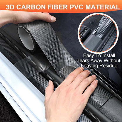 Kohlefaser Einstiegsleisten Folie – 10cm x 10m Schwarz Auto Styling