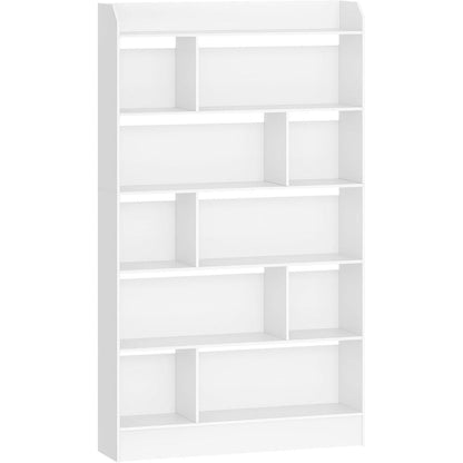 Weißes Bücherregal mit 6 Fächern – 24 x 100 x 170 cm