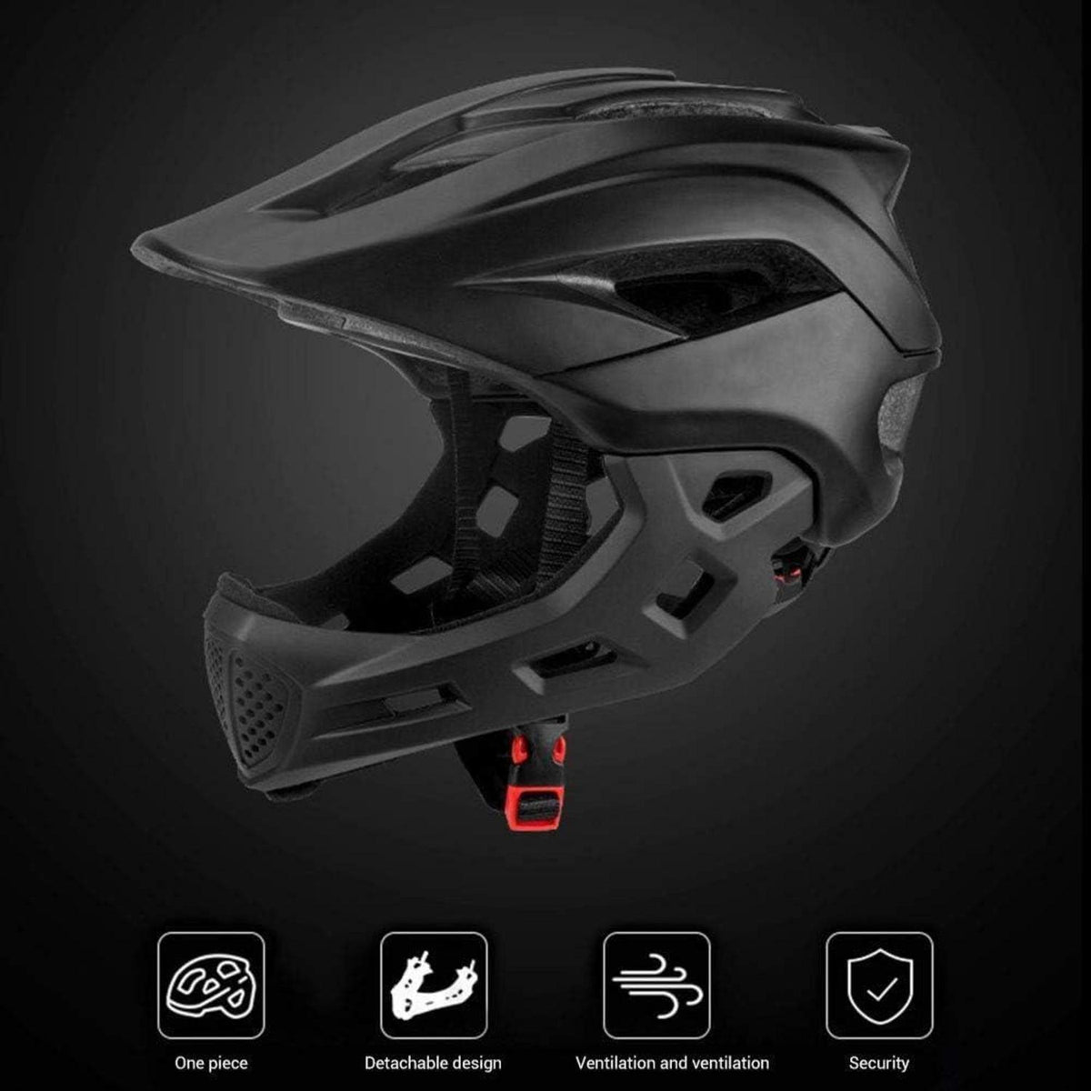 Kinder Fullface Helm 2in1 Fahrradhelm mit Kinnschutz