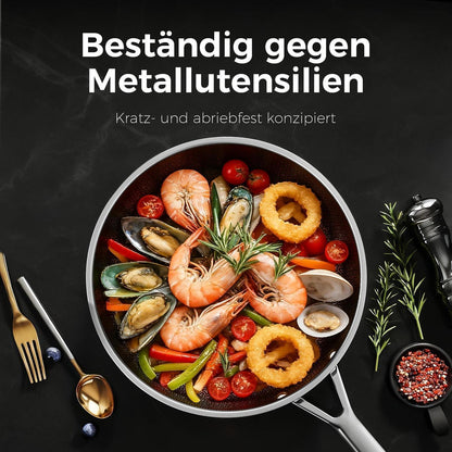 Edelstahl Pfannenset 2-teilig | Antihaft Keramikbeschichtung