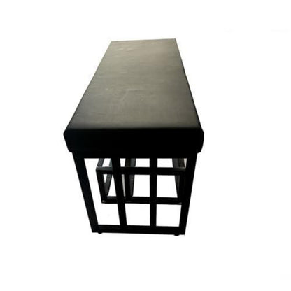 Schuhbank mit Sitzfläche – Schuhregal & Bank Schwarz 120x30x45cm