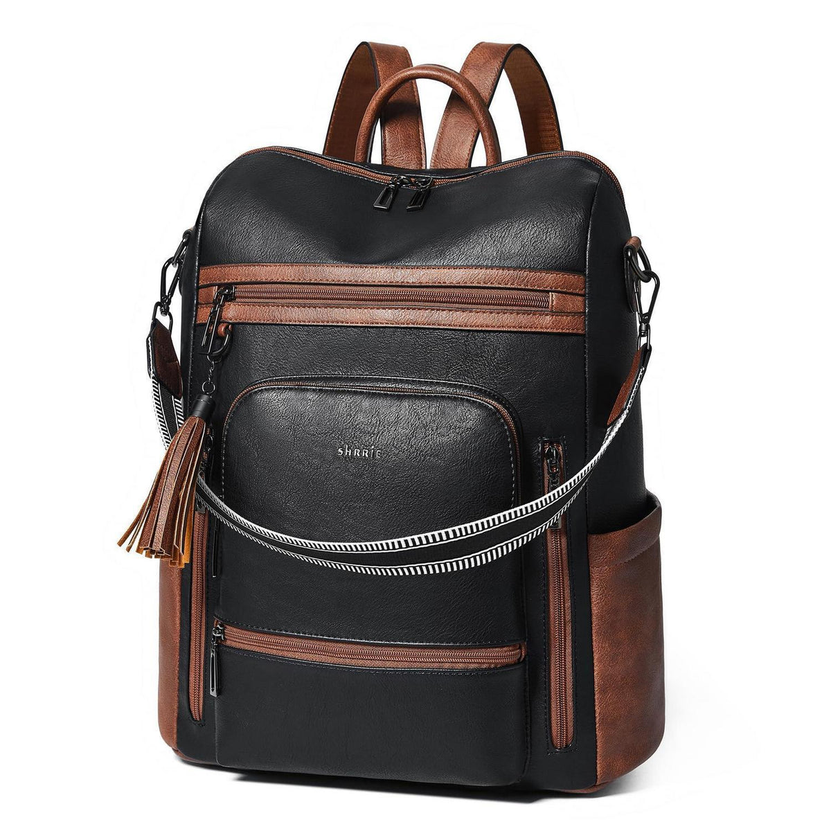 Rucksack Damen Laptopfach 15,6 Zoll Wasserdicht Business in Lederoptik