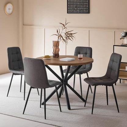 Modernes Esszimmerstuhl-Set 2er-Set Grau – Bequemer Küchenstuhl