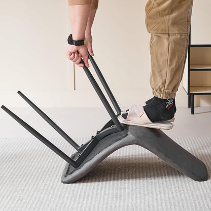 Modernes Esszimmerstuhl-Set 2er-Set Grau – Bequemer Küchenstuhl